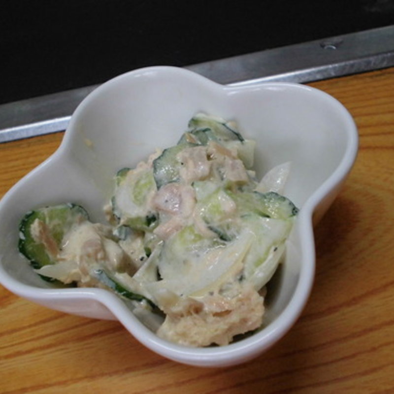 ツナときゅうりのマヨ和え(いわさき)