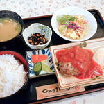 自家製手造りハンバーグ定食(らんぷ )