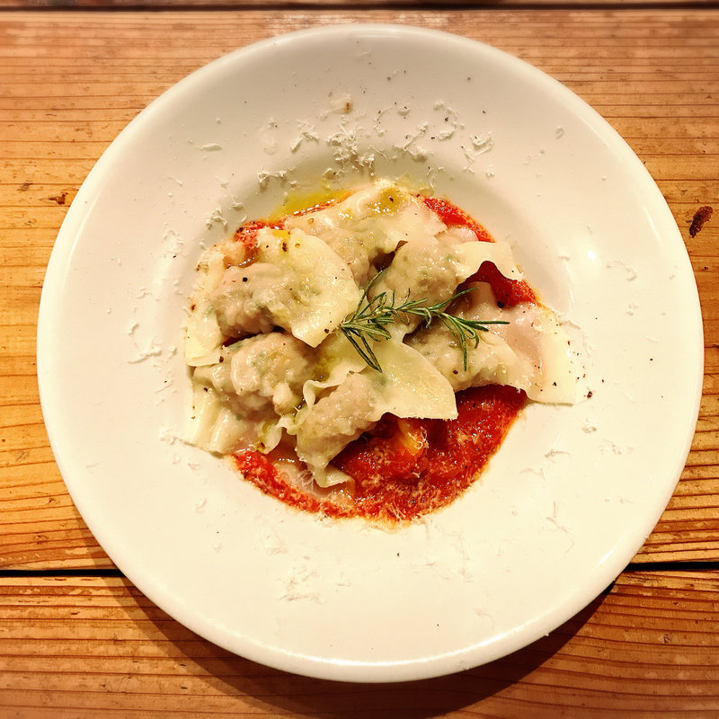 サルシッチャギョウザ ラビオリ風(和ビストロgg)