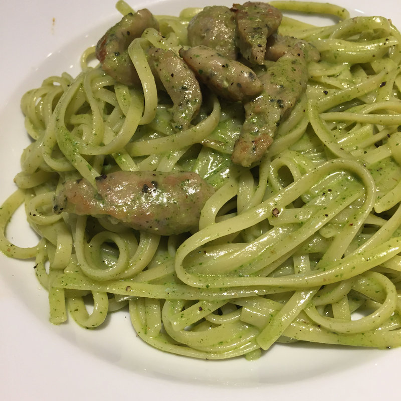 サルシッチャ入りジェノベーゼのリングイネ(カプリチョーザ ミューズ高槻店)