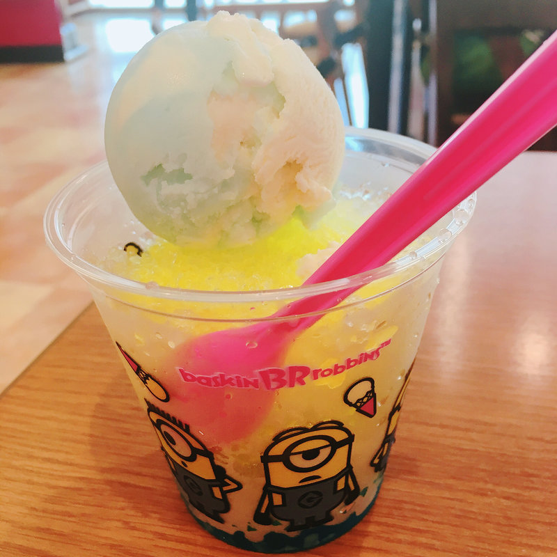 ミニオンコラボかき氷(サーティワンアイスクリーム イオンモール奈良登美ヶ丘店 )
