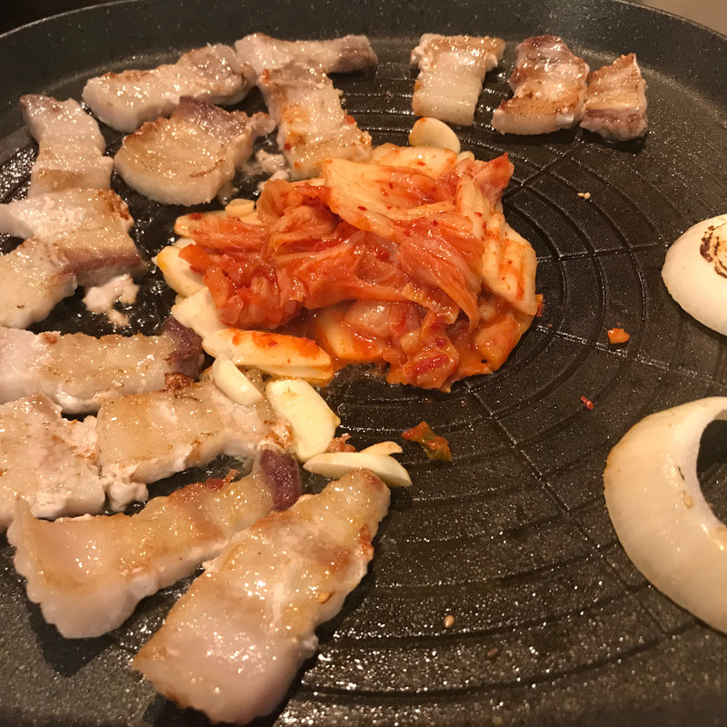 厚切りサムギョプサル燻りサムギョプサル香草サムギョプサル(長寿韓酒房 有明店)