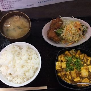 カレー麻婆定食(きんやま )
