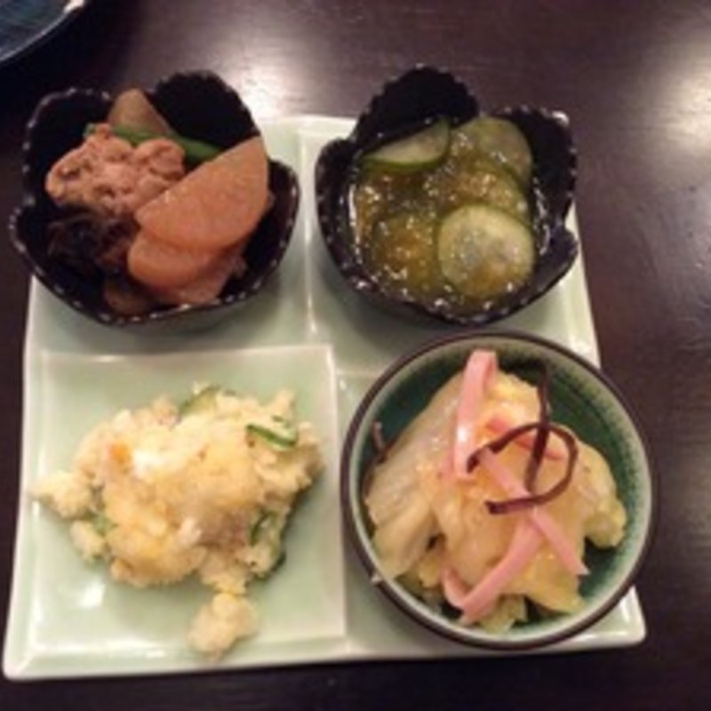 お任せ4品セット(居酒屋むぎ)