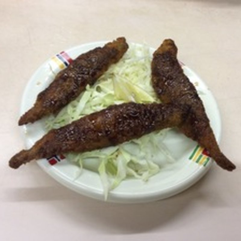シシャモフライ(いか焼きたこ焼き かんむりや)