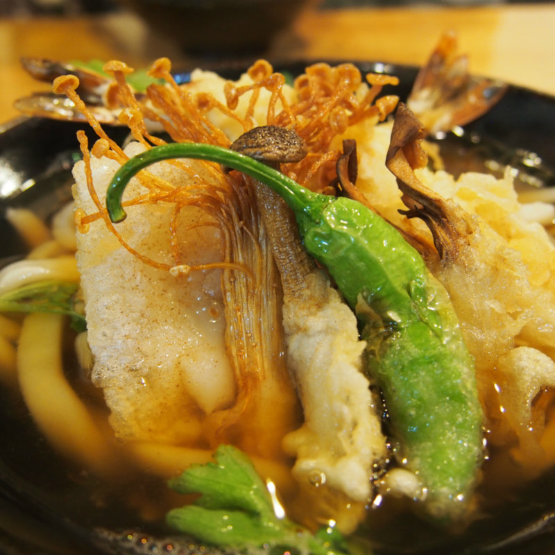 天ぷらうどん(手打ちうどん竹生)