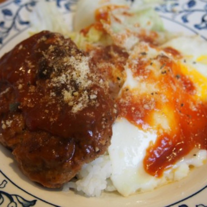 ロコモコ丼セット(ドッグカフェ S-mart)