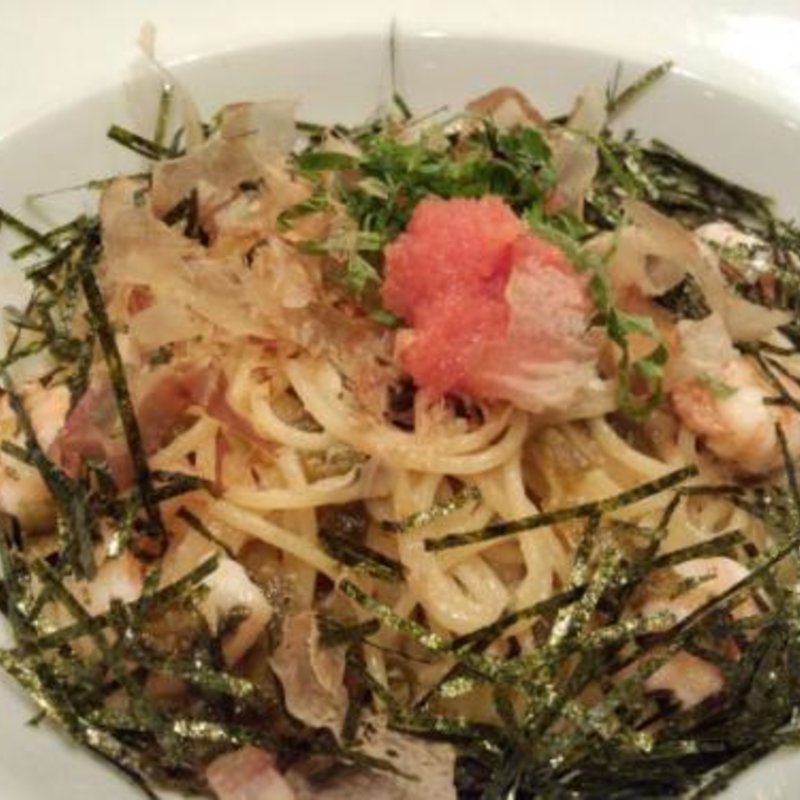 たらこと高菜とエビのスパ(PASTAまにあ （パスタマニア）)