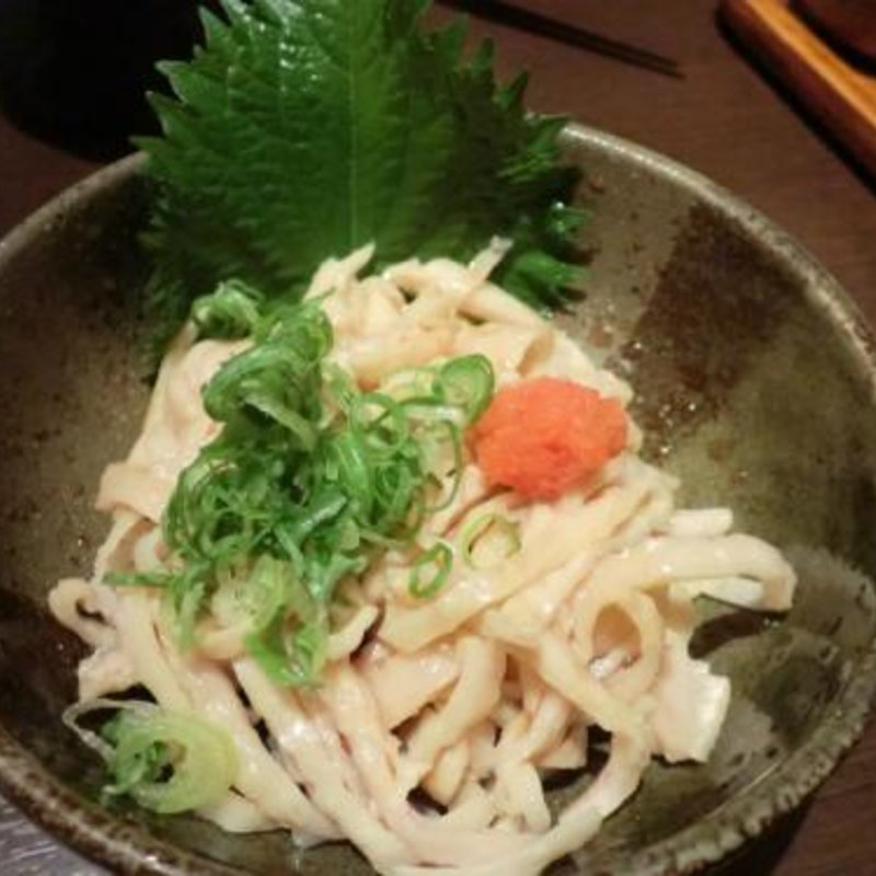 鶏皮湯引きポン酢(晴レル屋)