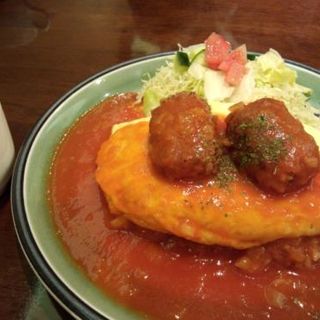 コロッケオムライス(おしゃべりな亀 （おしゃべりなかめ）)