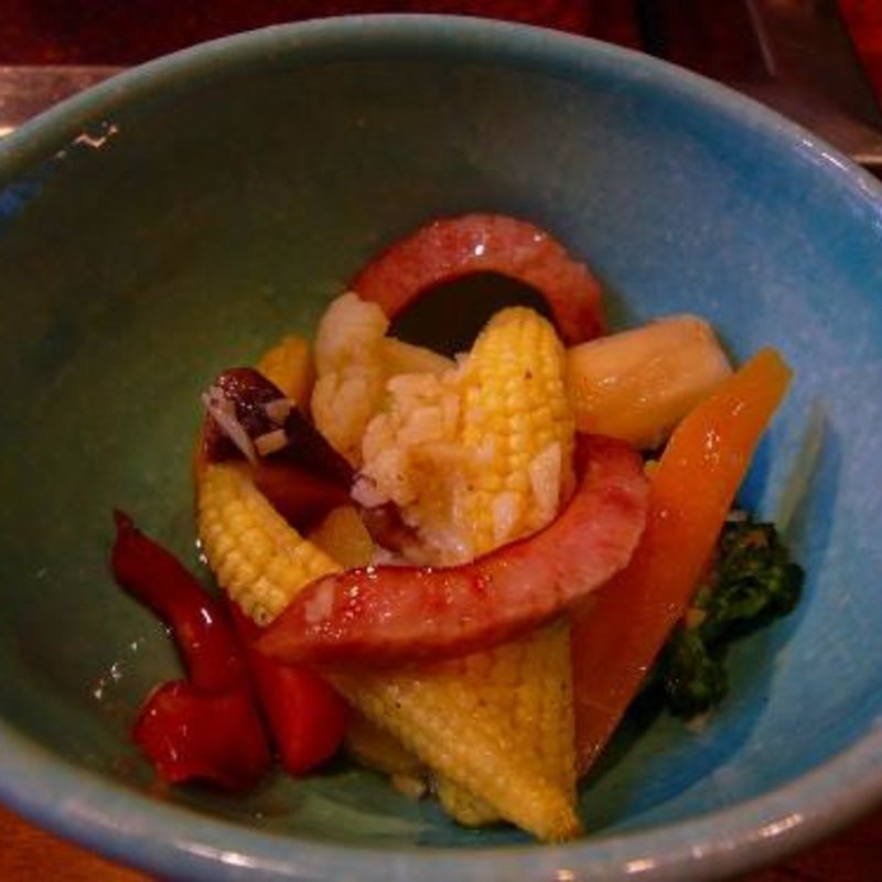 ベーコンと野菜のマリネ(やきにく萬野 本店)