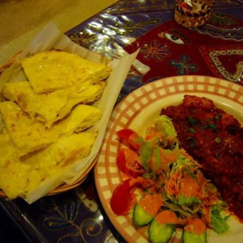 シシカバブマサラ・チーズナンセット(Namaste Taj Mahal高槻阪急店)