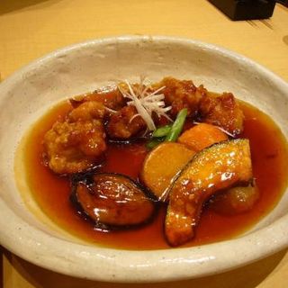 鶏の黒酢あんかけ定食(一汁五穀 天神コア店 （いっとごこく）)