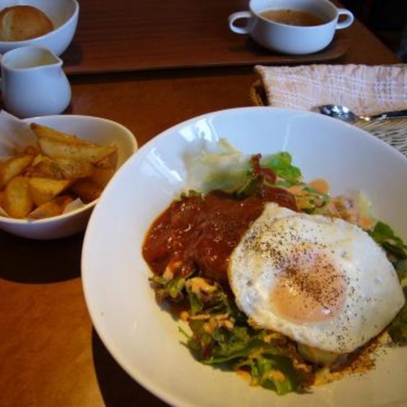 ロコモコ丼セット(ダイニングカフェロイドライト)