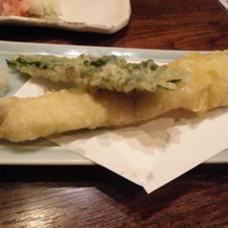 穴子の一本揚げ(スタンドふじ)
