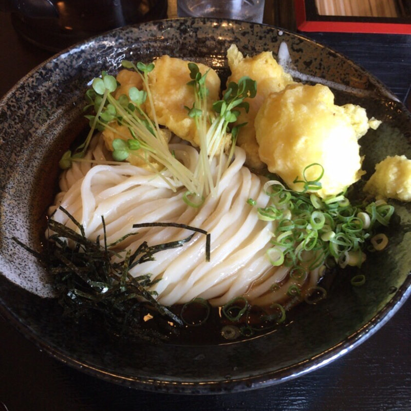 とり玉天ぶっかけうどん(情熱うどん讃州 新大阪店)