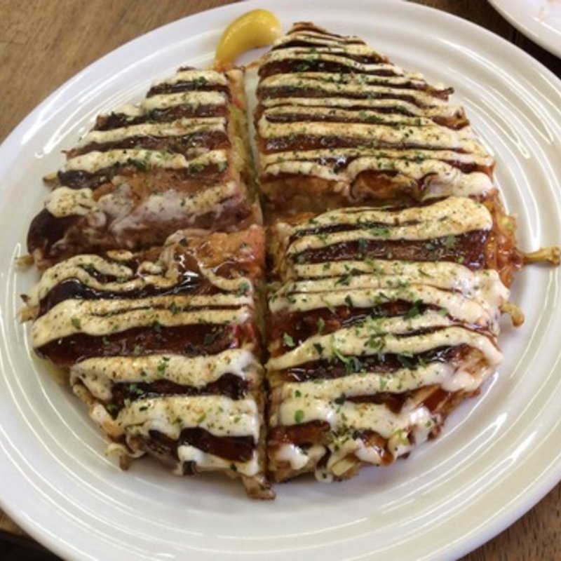 お好み焼き定食(細川酒店)