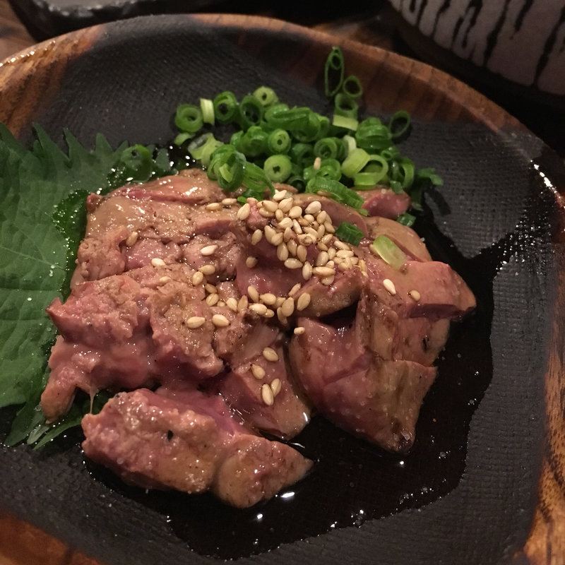 白肝たたき(炭焼と釜飯 さかぐち お初天神店)