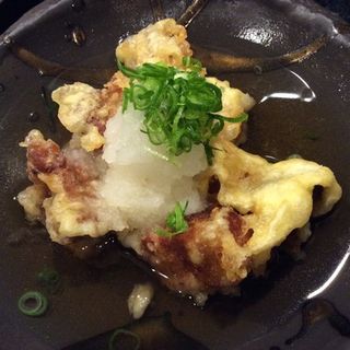 名物の角煮の天ぷら(立ち呑み 座頭市)