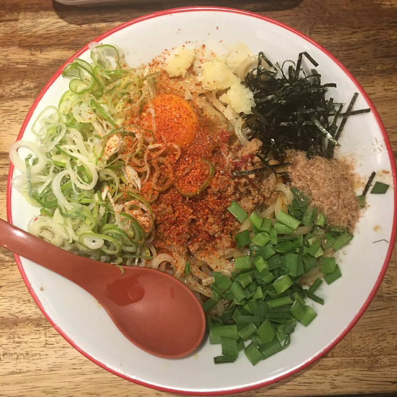 灼熱まぜそば・極限（並）(つけ麺専門店 三田製麺所有楽町店)