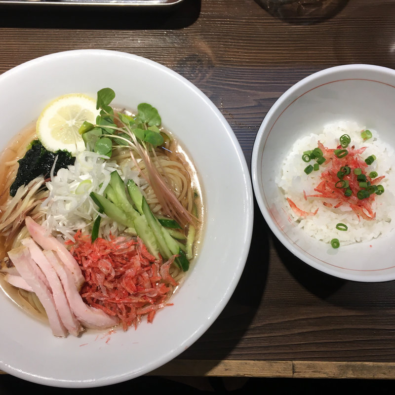 海老出汁冷やしそば中盛り(つけ麺一燈 （ツケメンイットウ）)