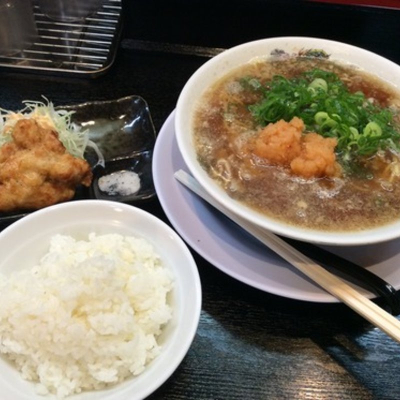 肉醤油ラーメン唐揚げセット(肉太郎 梅田2ビル店 )