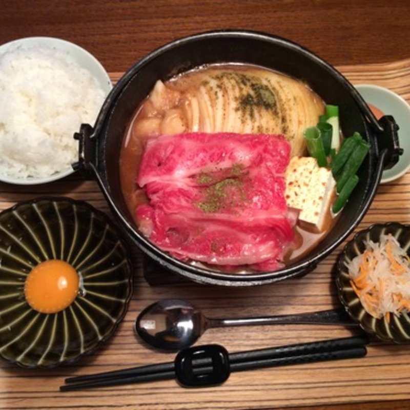 京風味噌鍋定食(佰食屋 すき焼き専科 （ヒャクショクヤ　スキヤキセンカ）)