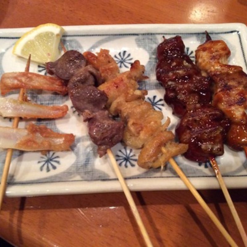 焼き鳥5種盛(旨食酒家二代目かっちゃん 京橋本店)