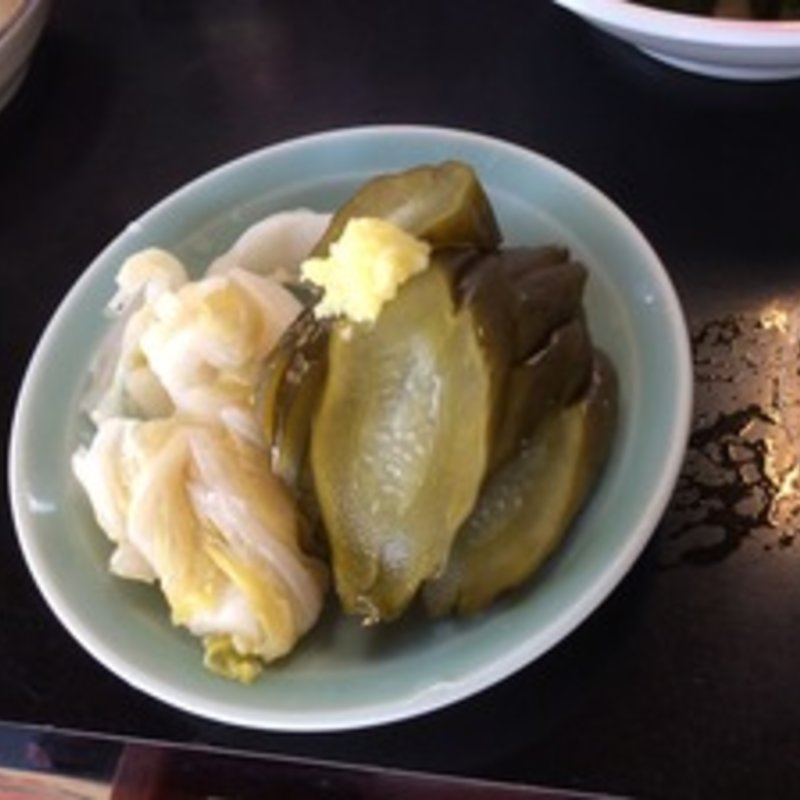 胡瓜と白菜の漬物(船越酒店 )