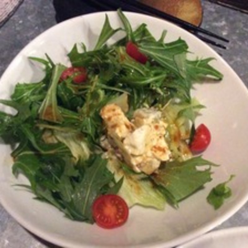 豆腐とアボカドのワサウマサラダ(勝男 （京橋応援団 勝男）)