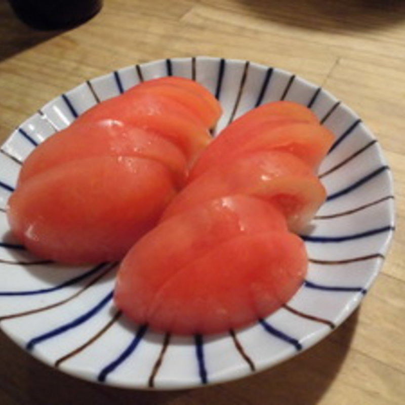 冷やしトマト(日本酒と私 )