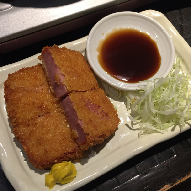 厚切りハムカツ(博多満月 八丁堀店 )