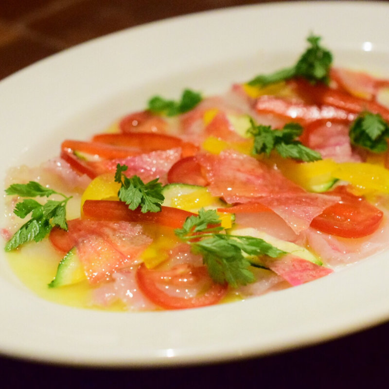 長崎産コショウダイのカルパッチョ(AURELIO)