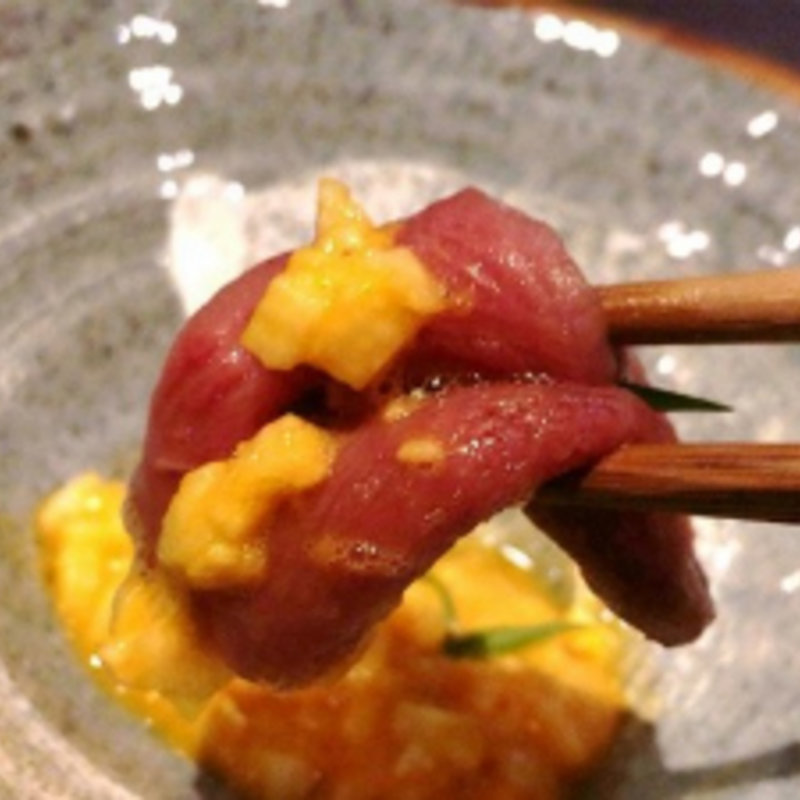 ミスジのすき焼き(京松蘭はなれ （キョウショウランハナレ）)