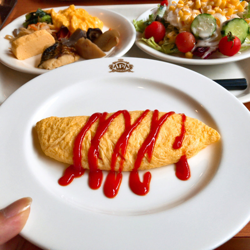 オムレツ(アパホテル〈名古屋栄〉朝食会場)