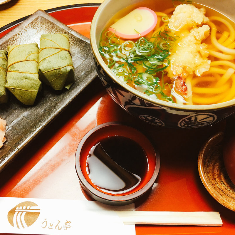 うどんと柿の葉寿司セット(うどん亭 近鉄奈良駅前店 )
