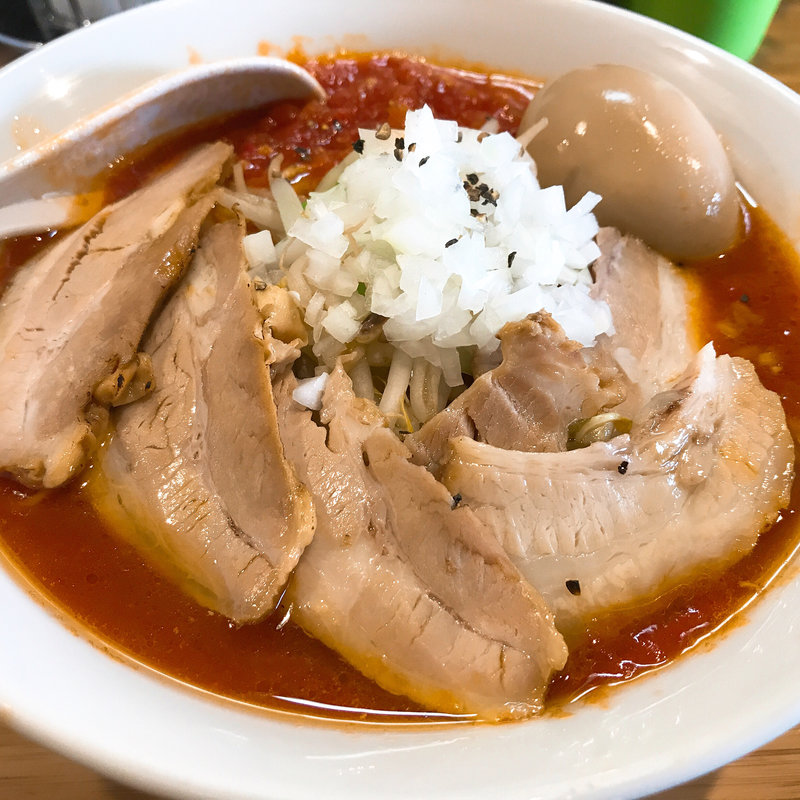 全部入りとまとチリらーめん(トマトラーメン カッパ64 福生店)