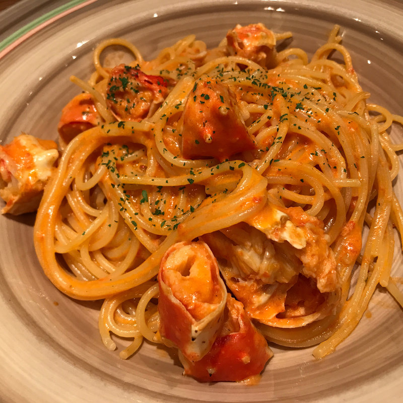 タラバ蟹のクリームパスタ(イタリアンBUZZ GARDEN 上野店)