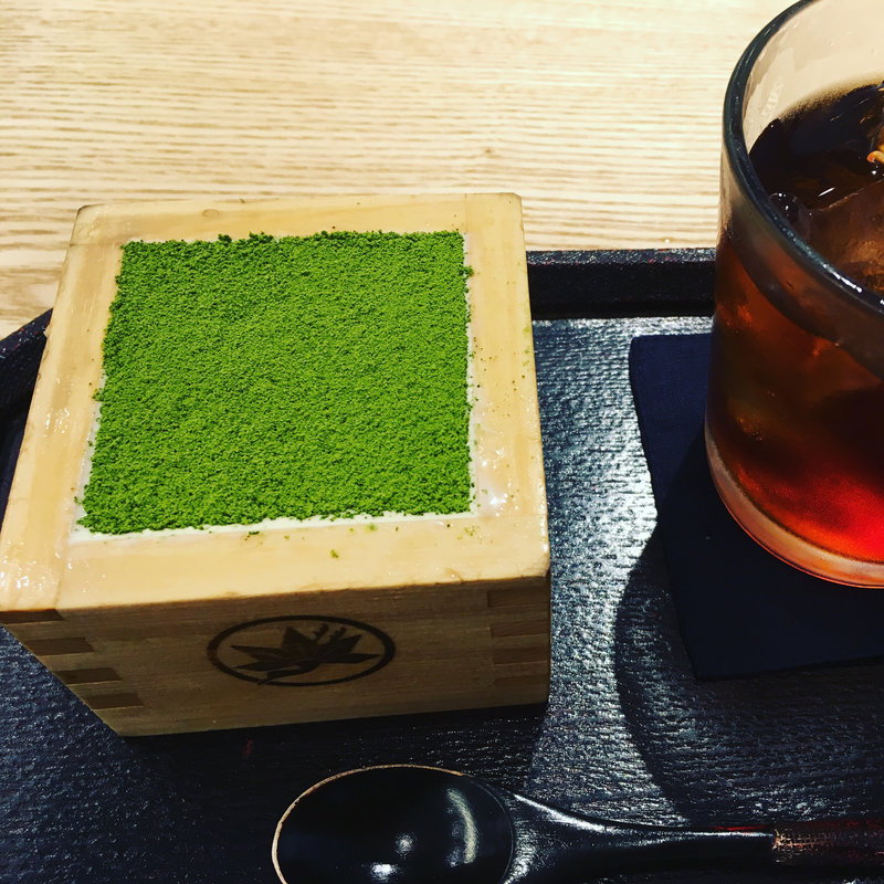 宇治抹茶ティラミス(ドリンク付き)(もみじ茶屋)