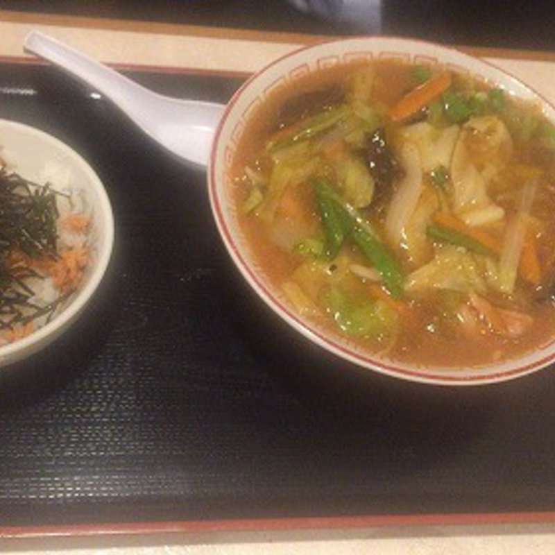 みそタンメン・鮭ごはん(千味レストラン)