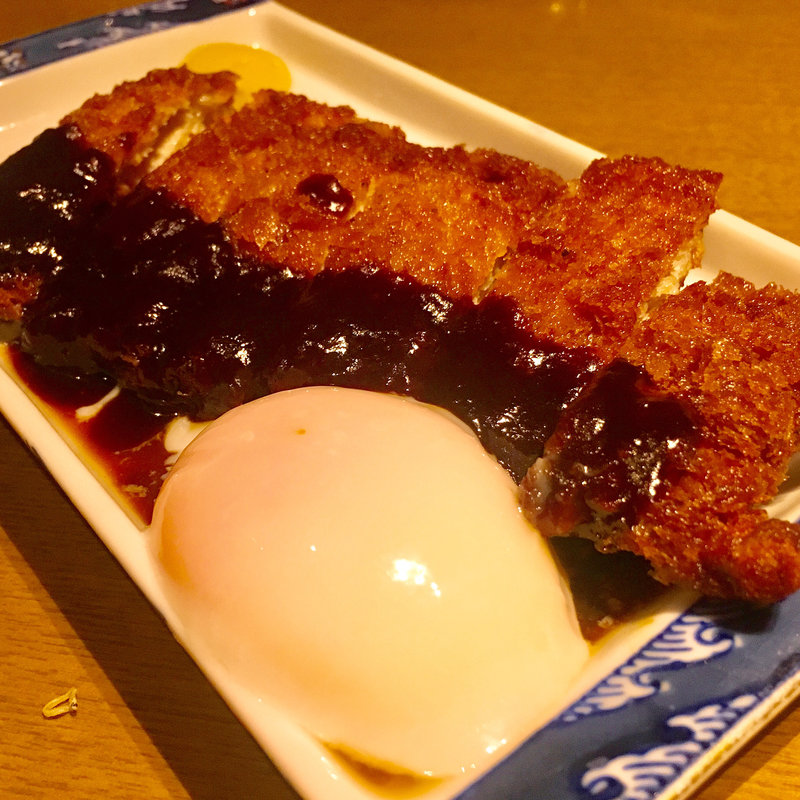 ミルフィーユ湯葉味噌かつ 温泉玉子添え(豆家genge （まめやげんげ）)