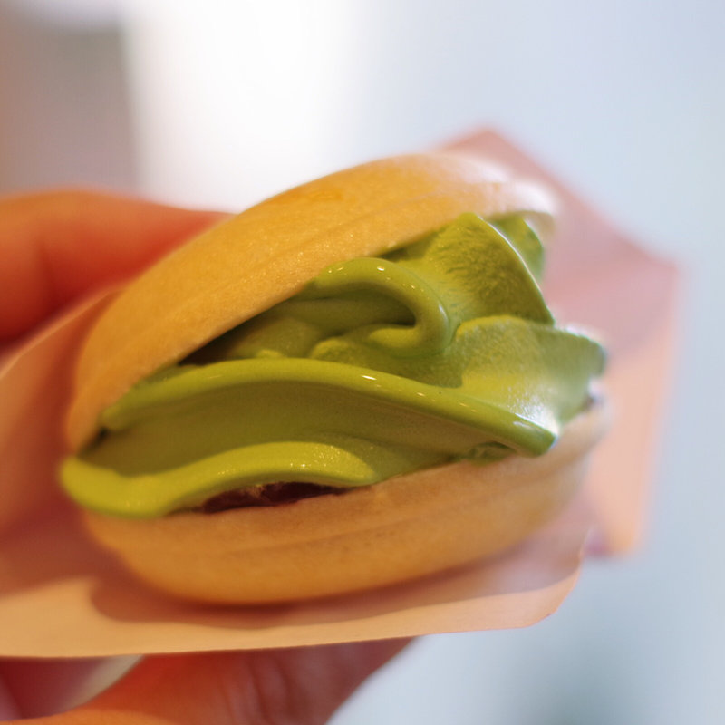 小倉ソフトもなか(播磨屋茶舗 城前店 グリーンティースタンド)