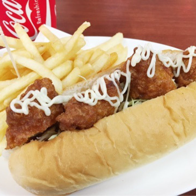 唐揚げドッグセット(ごはんcafe （ゴハンカフェ）)