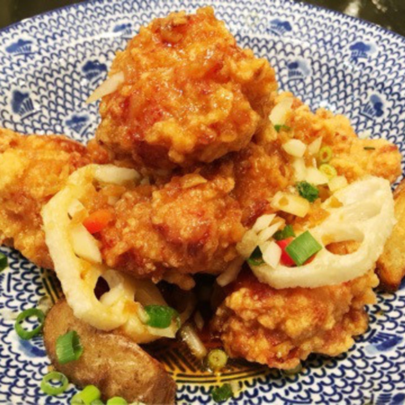 鶏の唐揚げ香味だれ(ユーリンチー)定食(人人人 マルヤマクラス店 （レンレンレン）)