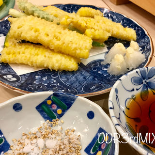 新もろこし天ぷら(まずい魚 青柳 （マズイサカナアオヤギ）)