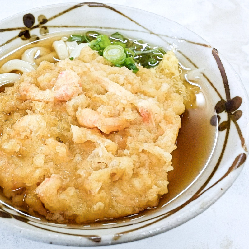 かけそのまま+かき揚げ(手打ちうどん 山下 （てうちうどん やました）)