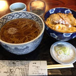 半かけとミニヒレカツ丼(虎ノ門 大坂屋 砂場)