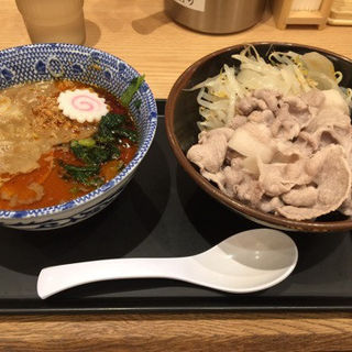 坦々つけ麺+麺を肉に（200g）(舎鈴 八重洲店 )