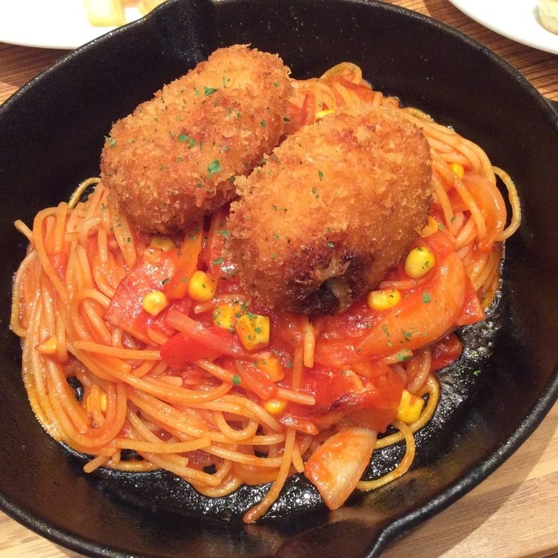 鉄板カニクリームコロッケスパゲティ(パンネパンネ守口店)