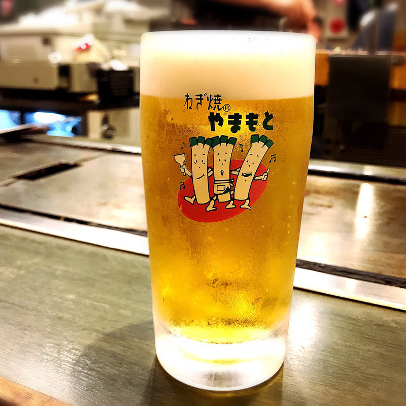 生ビール 中ジョッキ(ねぎ焼やまもと 本店)